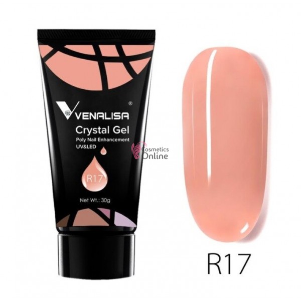 PolyGel UV/ LED pentru unghii false Venalisa 30g - R17 Peach + 1 Gel color de 5g Venalisa Cadou